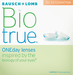 Biotrue ONEday for Astigmatism contact lens box
