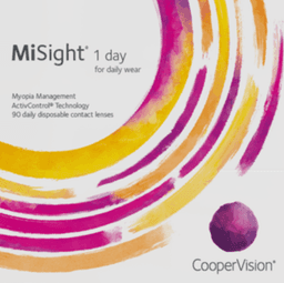 MiSight 1 day contact lens box