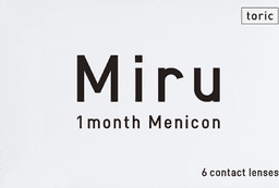 Miru 1month Menicon Toric contact lens box